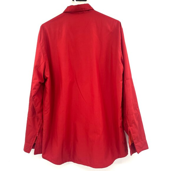 Versace Sport Red Nylon Full Zip Windbreaker Jacket Men's Large EU 50 - Picture 6 of 8